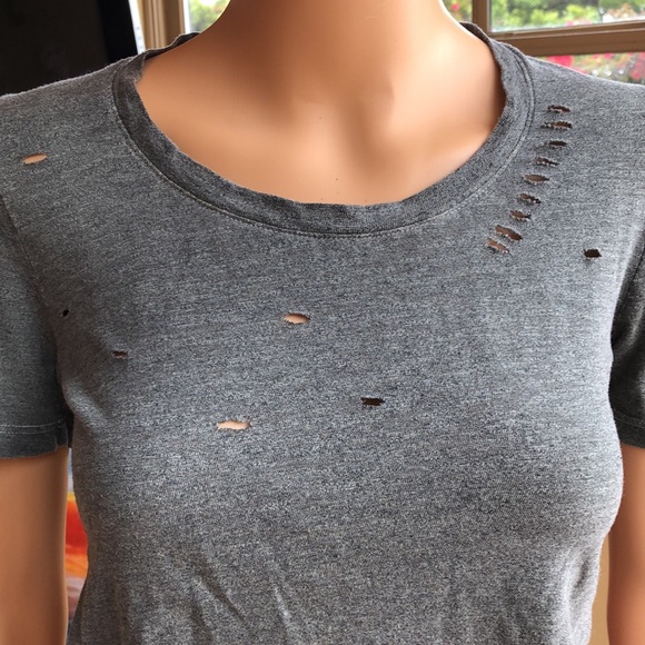 Cute DASH intentionally distressed, short, sleeved crew neck T-shirt - Picture 2 of 9